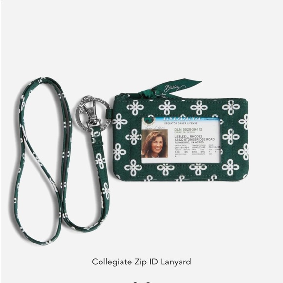 Vera Bradley Collegiate Zip ID Lanyard - U of Oregon - Picture 2 of 2